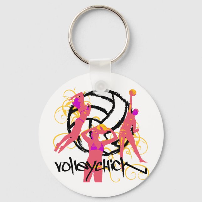 VolleyChick Curt Key Ring (Front)