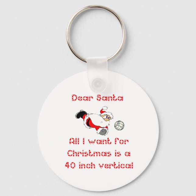 VolleyChick Dear Santa 1 side Key Ring (Front)