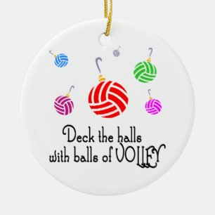 VolleyChick Deck the Halls Ceramic Tree Decoration