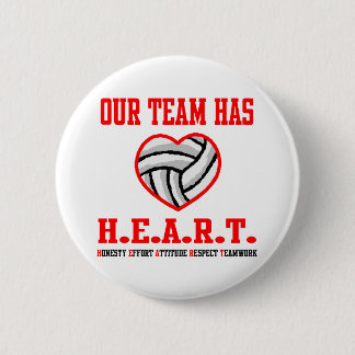 VolleyChick Heart 6 Cm Round Badge