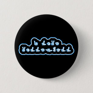 VolleyChick I Love Volleyball ASL 6 Cm Round Badge
