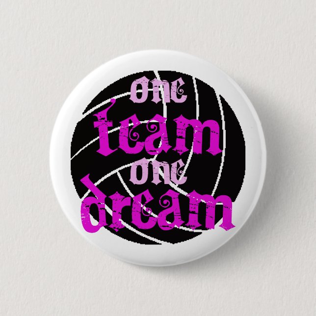 VolleyChick One 6 Cm Round Badge (Front)