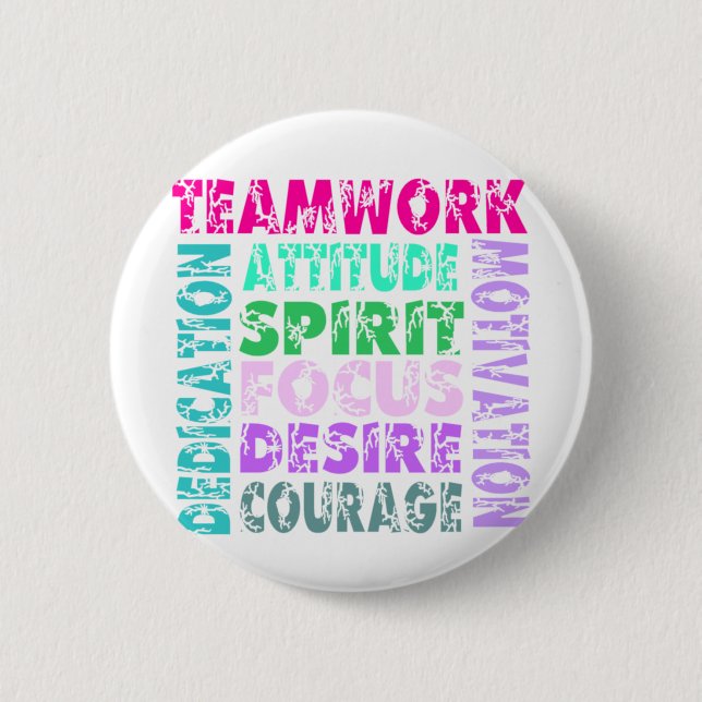 VolleyChick Teamwork 6 Cm Round Badge (Front)