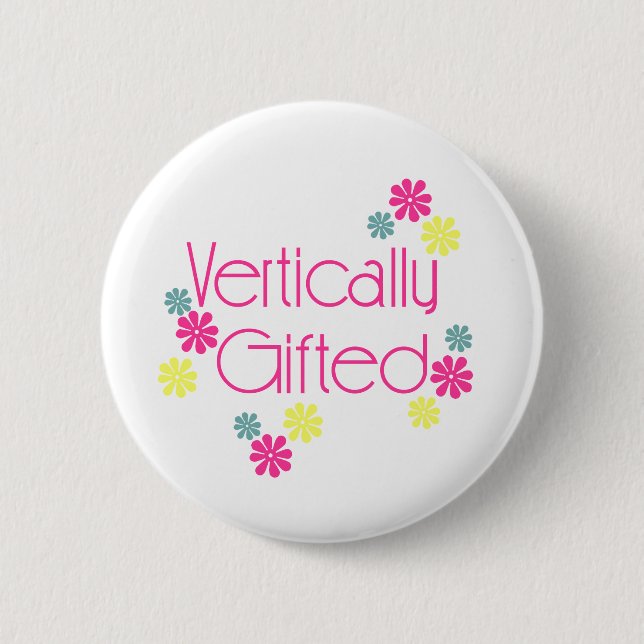 VolleyChick Vertically Gifted 6 Cm Round Badge (Front)