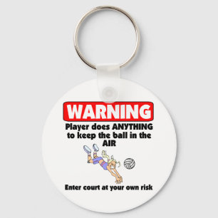 VolleyChick Warning Key Ring