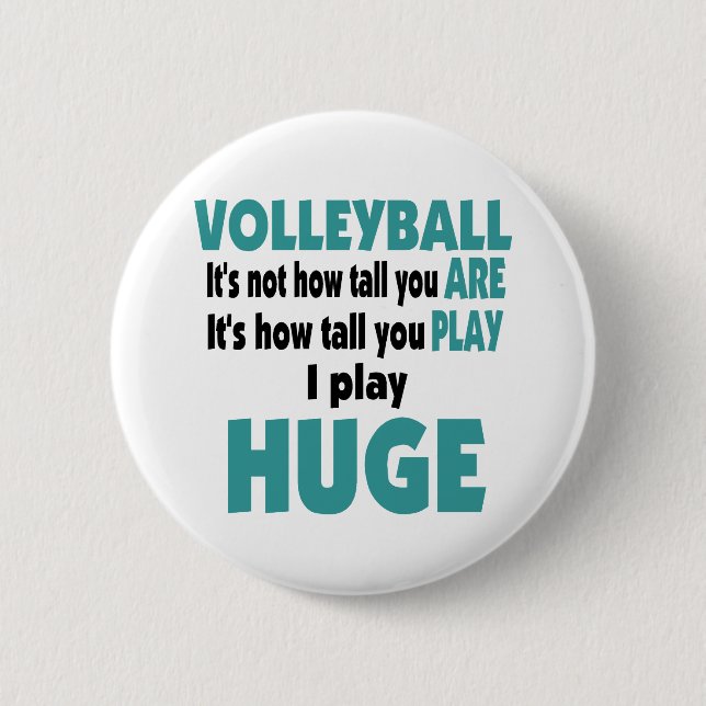 VolleyChick's Huge 6 Cm Round Badge (Front)