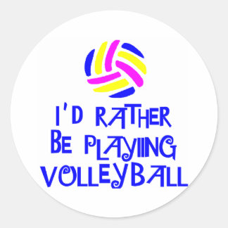 VolleyChick's Rather Classic Round Sticker