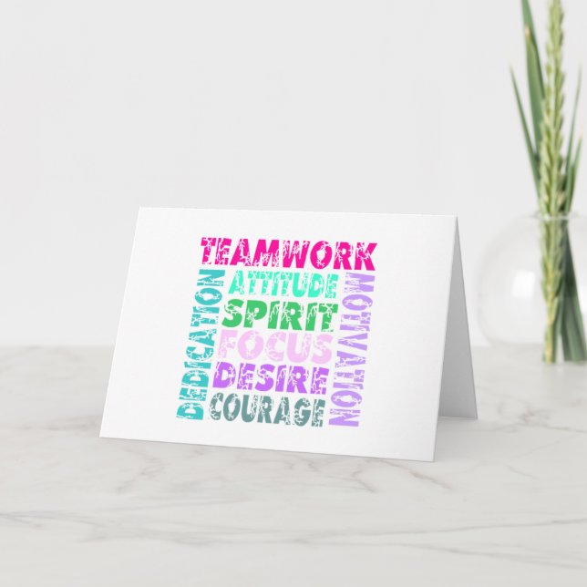 VolleyChick's Teamwork Holiday Card (Front)