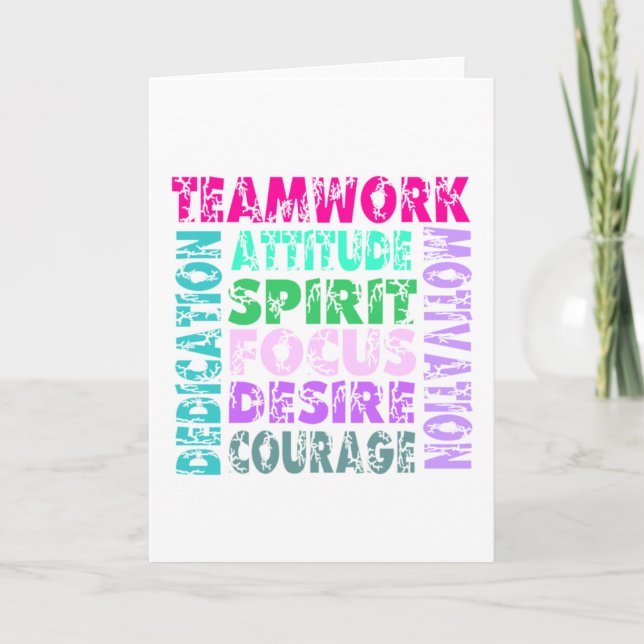 VolleyChick's Teamwork Holiday Card (Front)