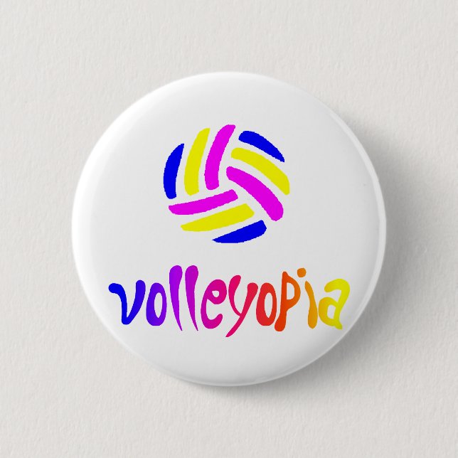 VolleyChickVolleytopiaDark 6 Cm Round Badge (Front)