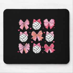 Volleyll Coquette Bow Volleyll Mom Mothers Day Sof Mouse Mat