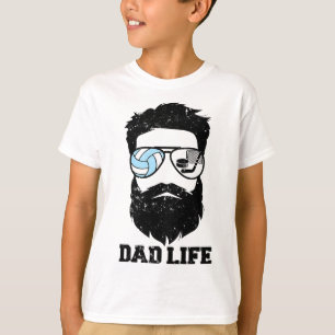 Volleyll Hockey Dad Messy Hair Beard Volleyll Hock T-Shirt