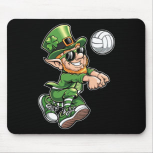 Volleyll Leprechaun St. Patrick's Day Funny Player Mouse Mat