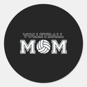 Volleyll Mum Funny Mothers Day Sport Daughter Wome Classic Round Sticker