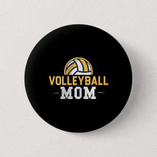 Volleyll Mum Funny Sports Coach Proud Mama Mother' 6 Cm Round Badge