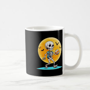 Volleyll Skeleton Scary Volleyll Player Halloween Coffee Mug