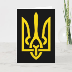 Volodymyr Zelensky Coat Of Arms Of Ukraine Tryzub Card