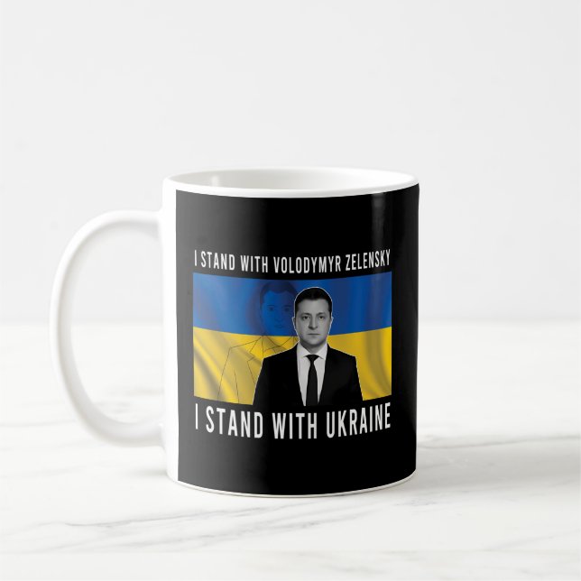 Volodymyr Zelensky Not All Heroes Wear Capes Suppo Coffee Mug (Left)