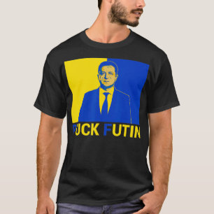 Volodymyr Zelensky Puck Futin Support Ukraine Ukra T-Shirt