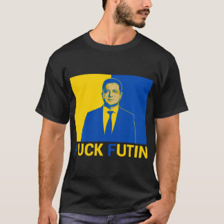 Volodymyr Zelensky Puck Futin Support Ukraine Ukra T-Shirt