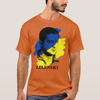 Volodymyr Zelensky Ukraine Flag T-Shirt