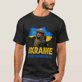 Volodymyr Zelensky Ukraine Never Surrenders Suppor T-Shirt