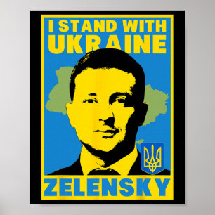 Volodymyr Zelensky Ukraine Ukrainian Flag Shirt Poster