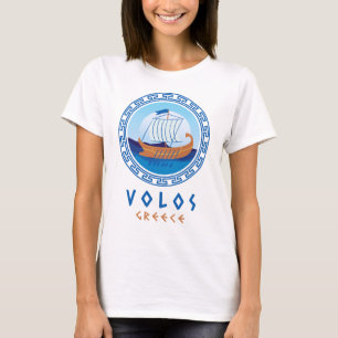 Volos, Greece Greek Ship Design Women's T-Shirt