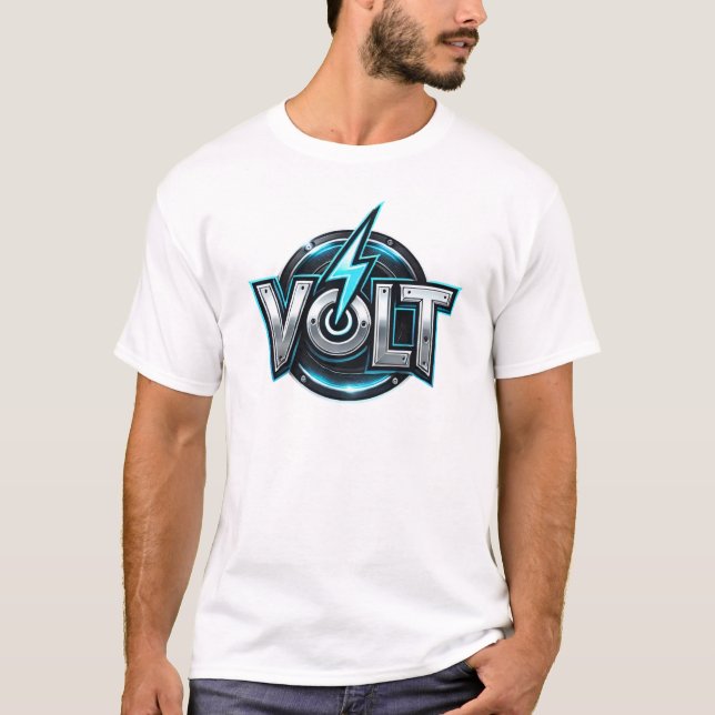 VOLT – Futuristic Power-Inspired Logo T-Shirt (Front)