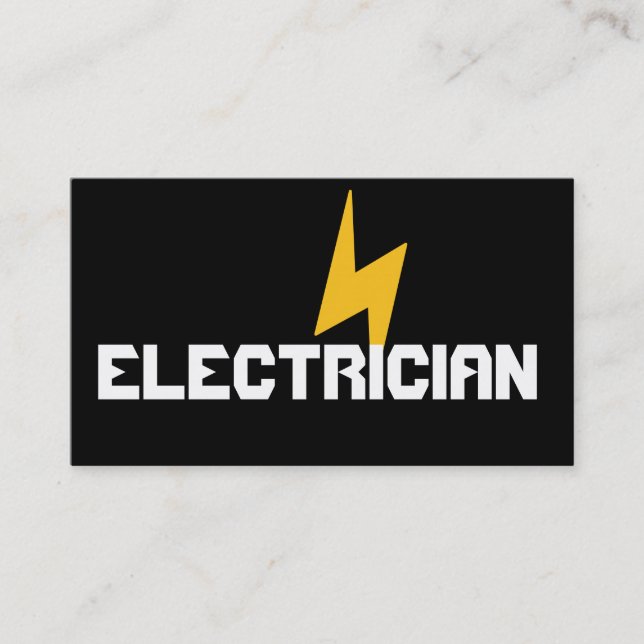 Voltage Electrician Electric Electricity Company Business Card (Front)