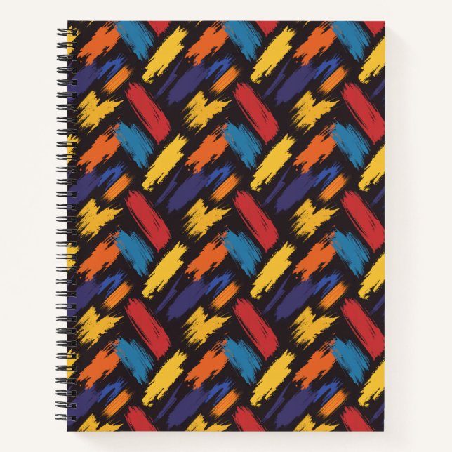 "Voltage Pulse: Brushstroke Rebellion" Notebook (Front)