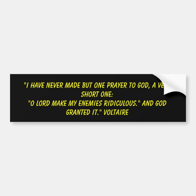 VOLTAIRE BUMPER STICKER (Front)