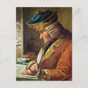 Voltaire in his Study Postcard