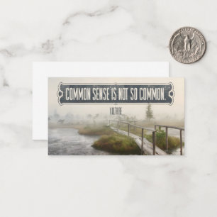 Voltaire Inspirational Quote "Common sense" Card