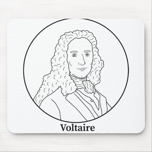 Image of Voltaire Line Portrait Mouse Mat