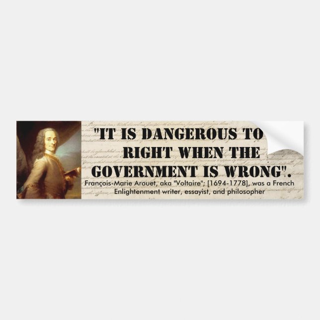 Voltaire_Quote _03 Bumper Sticker (Front)