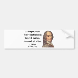 Voltaire Quote 2b Bumper Sticker