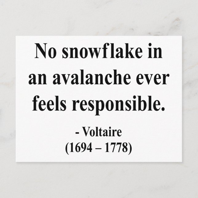 Voltaire Quote 6a Postcard (Front)