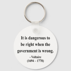 Voltaire Quote 7a Key Ring