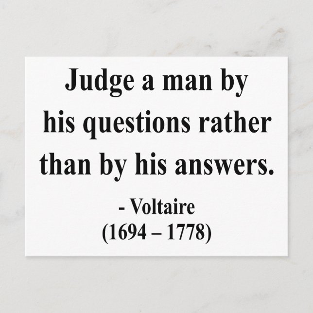 Voltaire Quote 8a Postcard (Front)