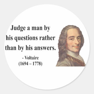Voltaire Quote 8b Classic Round Sticker