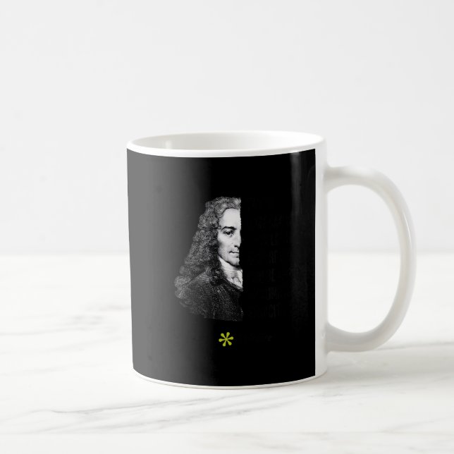 Voltaire Quote Absurdities And Atrocities Philosop Coffee Mug (Right)
