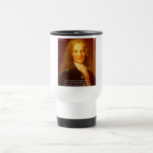 Voltaire Reason Quote Gifts Tees & Cards Travel Mug