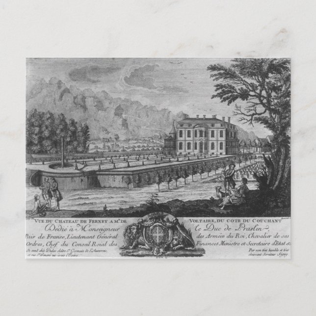 Voltaire's house in Ferney, west side Postcard (Front)