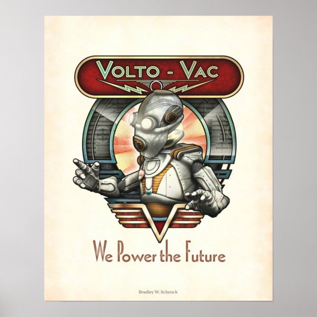 Volto-Vac Retro Robot poster (16x20") (Front)
