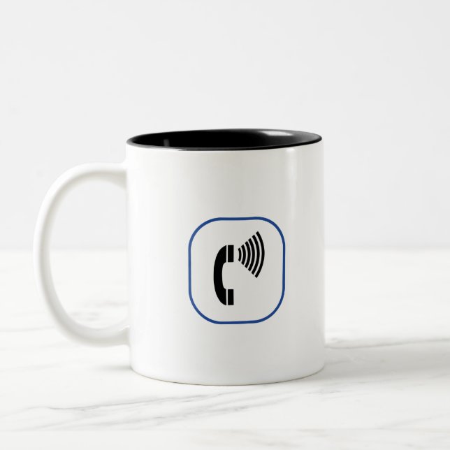 Volume Control Telephone Two-Tone Coffee Mug (Left)