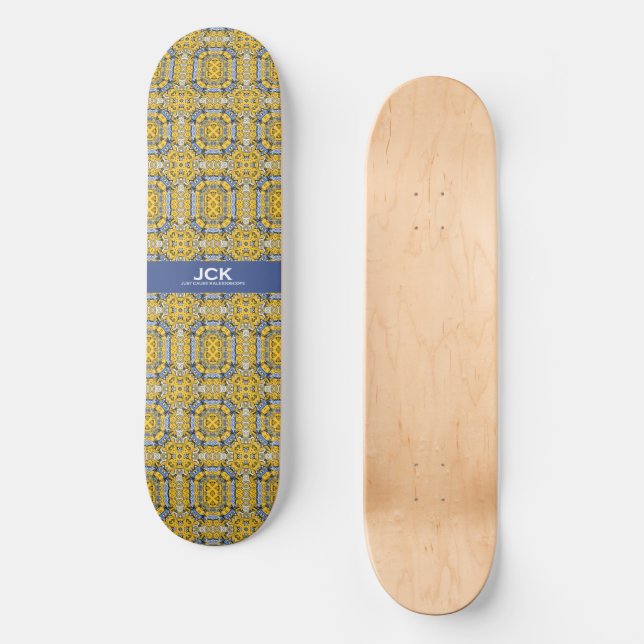Volume eleven's kaleidoscope art five skateboard (Front)