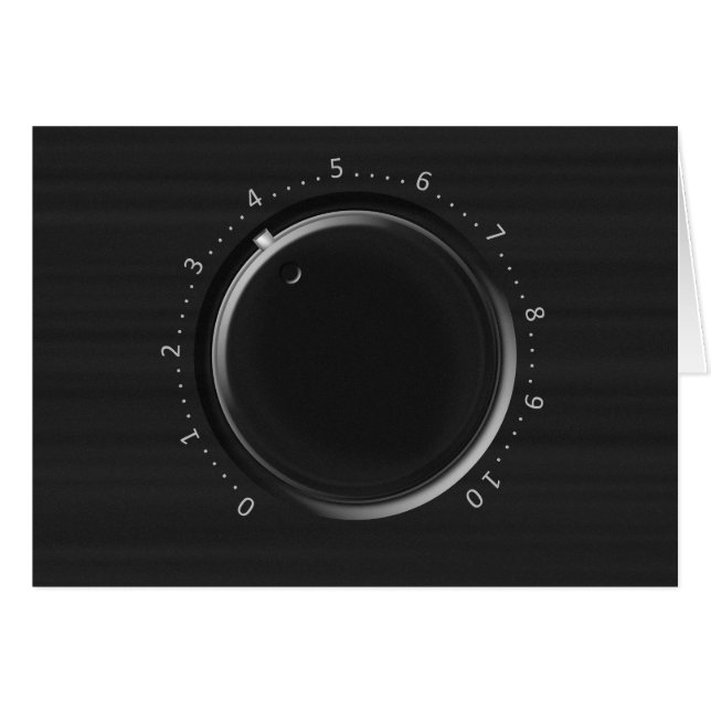 Volume Knob Greeting Card (Front Horizontal)