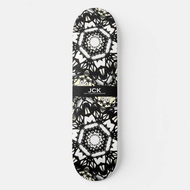 Volume one's kaleidoscope art four skateboard (Front)