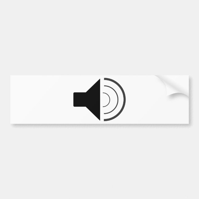 Volume up Speaker Bumper Sticker (Front)